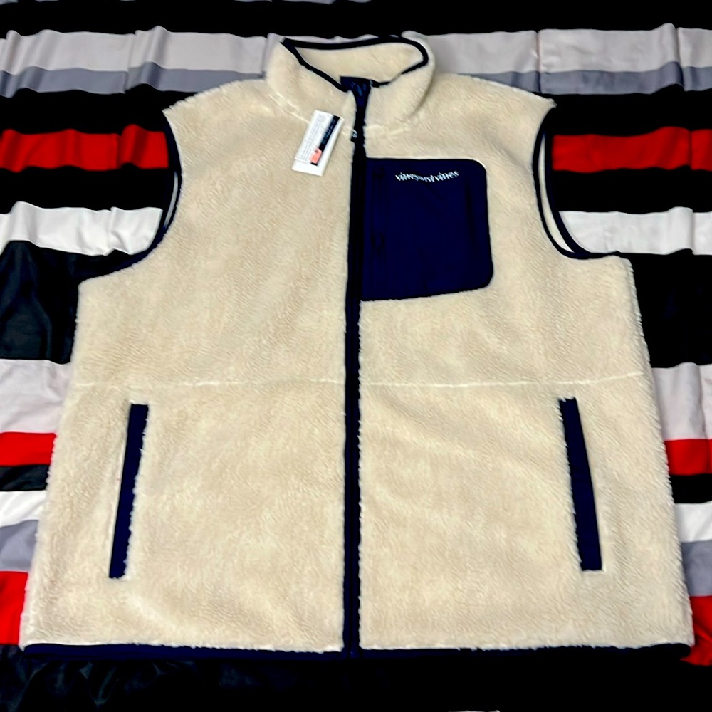 Vineyard Vines Sherpa Vest, Size XL, NWT